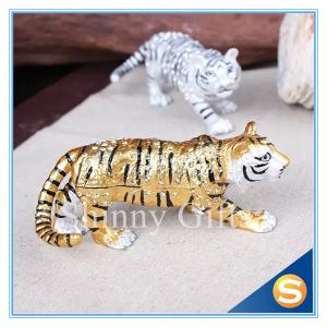 Animal Tiger Pewter Trinket Box