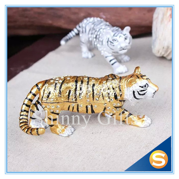 Buy Animal Tiger Pewter Trinket Box at wholesale prices