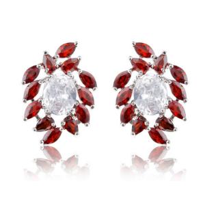China Zircon earrings handmade earrings inlaid boutique women on sale