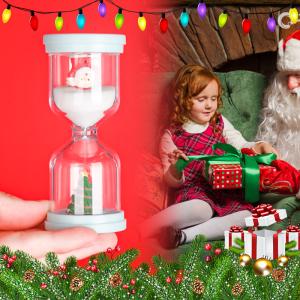 Custom Christmas 5 Minute Hourglass Glass Beads Ps