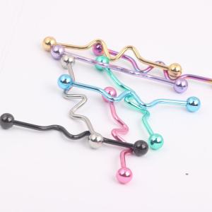 Fashion body piercing jewelry industrial barbell earrings on hot sale