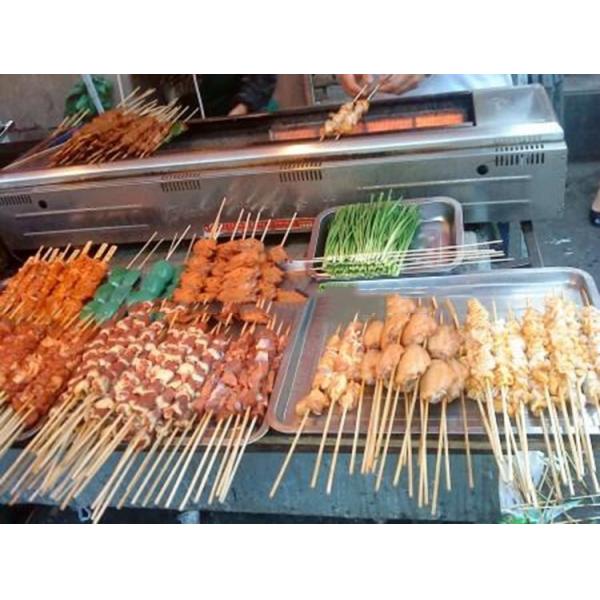 Stainless steel chicken Satay skewer meat grinder 2-in-1 meat grinder