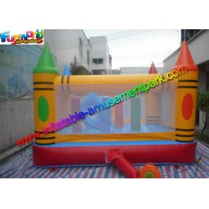 Customized Inflatable Commercial Bouncy Castles / House With 0.55mm PVC