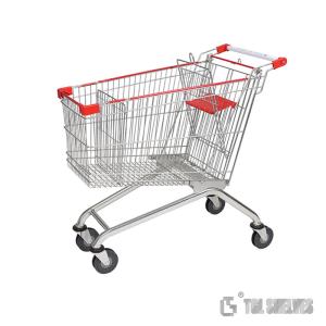 125L TGL Grocery Shopping Carts , ODM Supermarket Shopping Trolley Steel
