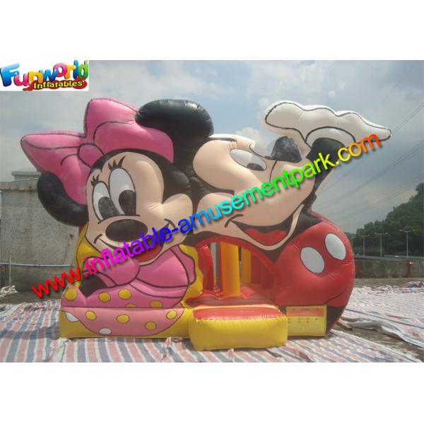Mickey Mouse Commercial Bouncy Castles , Inflatable Bounce House With PVC