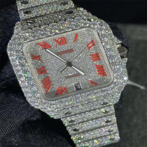 China GRA Moissanite Iced Out Watch  Men VVS Hip Hop Diamond Watch In Europe on sale