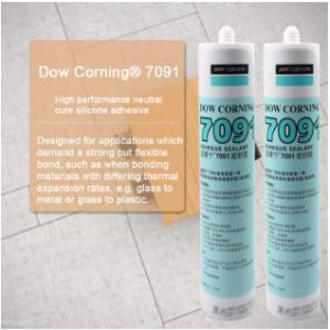 Glass Assembling Dowsil 7091 Adhesive Sealant , Flexible Silicone Sealant