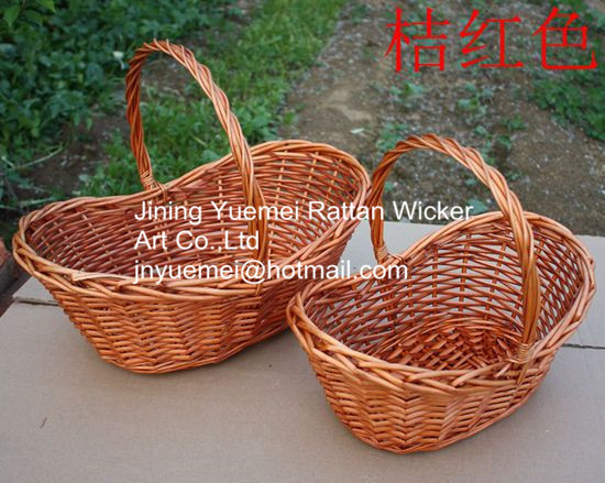 Buy willow picnic basket wicker food basket with handle bread basket at wholesale prices