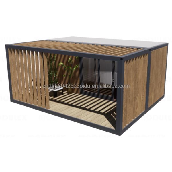 20ft Luxury Prefab Wooden House with Kitchen Bathroom and Outdoor BBQ Flat Pack Simple Installation Materials