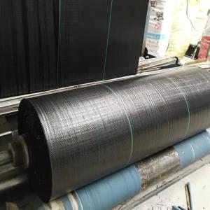 100% Polypropylene Woven Geotextile Fabric Black Agricultural Weed Mat