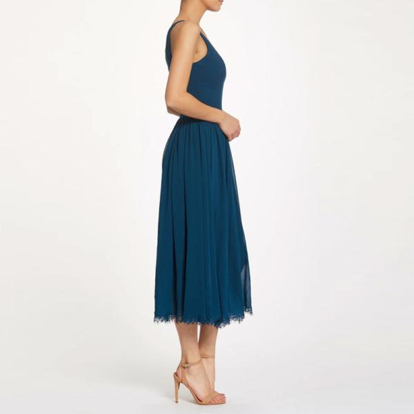 Manufacturer Plus Size Short Blue Evening Dress V-neck Spaghetti Straps A-Line Sleeveless Ruffles Zipper