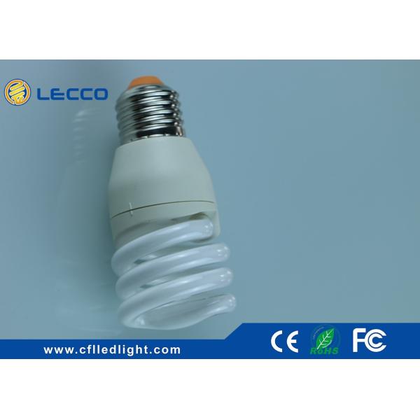 Cool White High Lumen Cfl Bulbs , Half - Full Spiral 18 Watt Light Bulb 62 LM /