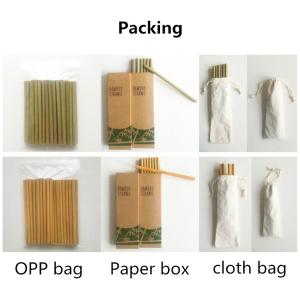 Nature Bamboo Eco-Friendly Bamboo Straws Custom Logo Drinking Straw