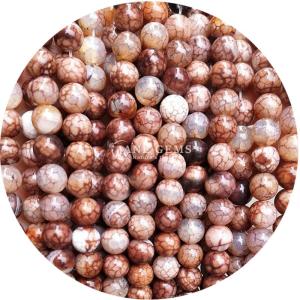 Polished Smooth Round Shape Loose Bead Strands Different Ice Agate For Jewelry