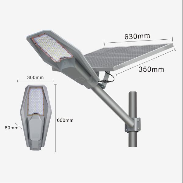 Outdoor 110lm Split Solar Street Light With Aluminum Housing And Long Working Time