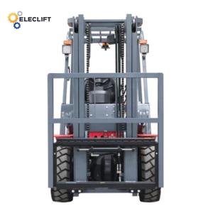 LPG Electric Manual Four Wheel Forklift Tilt Angle 45-60 Degrees
