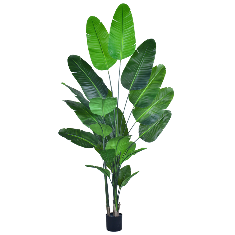 Wholesale Artificial Plants Palm Tree & Birds of Paradise - Model K Traveler's Palm 5.2ft-8.2ft | Haihong Factory Direct | Large Tropical Artificial