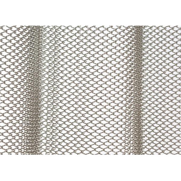 Hotel Ceiling Decorative Metal Mesh Curtain , Metal Coil Drapery Flame Resistant