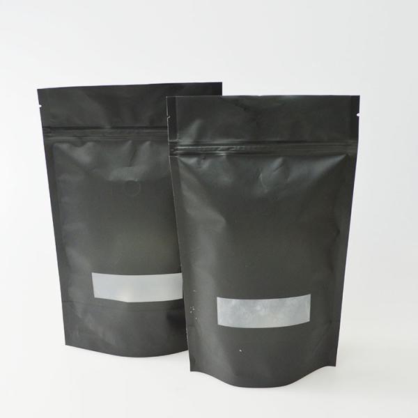 Buy Resealable k Plastic Pouches Packaging , matte black stand up pouch at wholesale prices