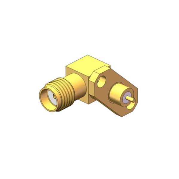 Buy 50Ohm Gold Plated Rigth Angle SMA Female Solder Connector at wholesale prices