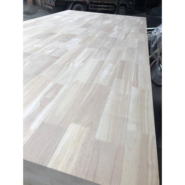 Eco Friendly Glue Used Grade Carbonized Yellow Rubber Finger Joint Hardwood Board