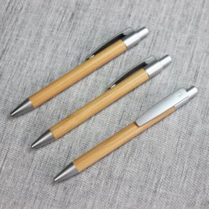 High Quality Custom Eco Friendly Wood Ballpoint Pen With Sliver Part
