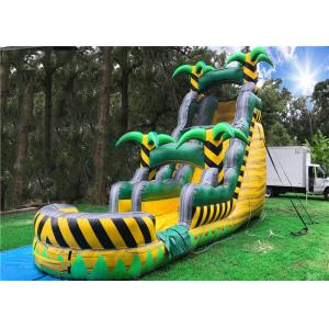 Air Blow Commercial Inflatable Water Slides 0.55mm PVC Tarpaulin Material