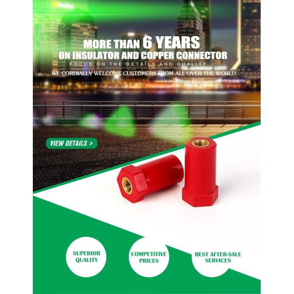 Professional SB2040M8 water resistance hex round busbar connect insulator