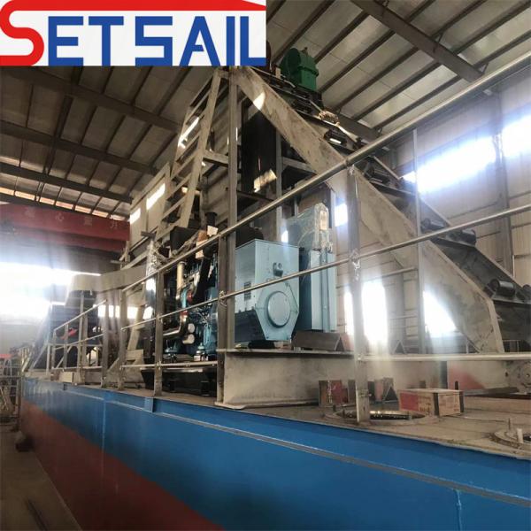 Full Automatic Chain Bucket Sand Diamond Dredger for River Gold