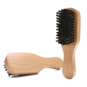 Wooden Waterproof 360 Wave Brush Custom Logo Bristle Round Mens Beard Hair Brush