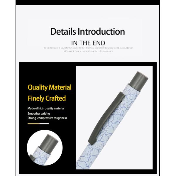 Business Office Aluminum Ballpoint Pen 1.0mm High Quality Unique Patterns Metal Pen