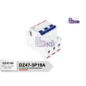 Quality Industrial 16 amp Mini Circuit Breaker 3 Pole Type C Circuit Breaker for sale