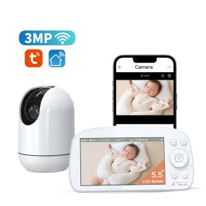 China 360 Degree Rotation Video Baby Monitor With App Cry Detecting Wifi 2.4Ghz Baby Monitor on sale