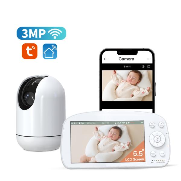Buy 360 Degree Rotation Video Baby Monitor With App Cry Detecting Wifi 2.4Ghz Baby Monitor at wholesale prices