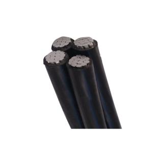 XLPE Insulation Aerial Bundled Cable 3 Phase conductors With 1 Messenger