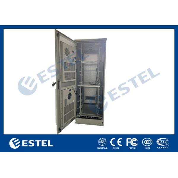 Buy 42U IP55 Anti Corrosion Outdoor Equipment Cabinet With Upper And Lower Compartment at wholesale prices