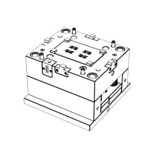 Button (1*4) / Cold runner / Three-plates mold No.24671