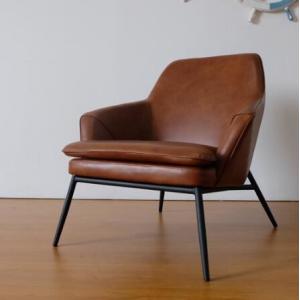 Modern Leisure Design Genuine Leather reception hotel Single Seater Chair
