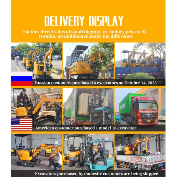 Free Shipping Epa Excavator 1ton 2 Ton Kubota Engine Crawler Digger Farm Minibagger 1 Ton Mini Excavator for Sale