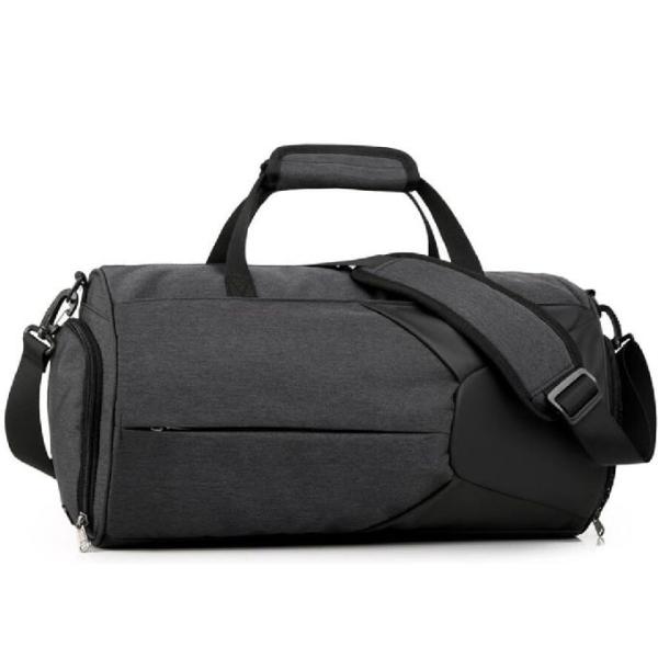 Nylon Gym Duffel Bag With Wet Pocket / Shoes Compartment