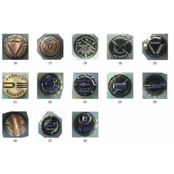 wholesale Custom Logo 17MM 20MM Iron Stainless steel Brass Jeans Button Bottons