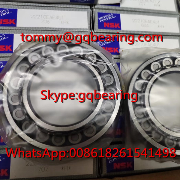 Gcr15 Steel Material NSK 22210EAE4U1 Spherical Roller Bearings 50 * 90 * 23 mm