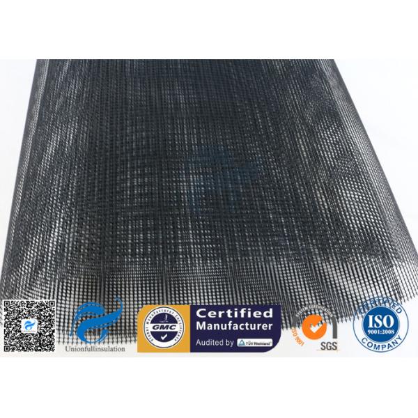 PTFE Coated Fiberglass Mesh Fabric 4X4MM 580GSM Black Conveyor Belt Roll
