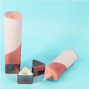 Empty Cosmetic Packaging Double Layer PE Tube With Silk Screen