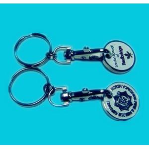 caddy coin key chain, trolley coin keychains, coin holers