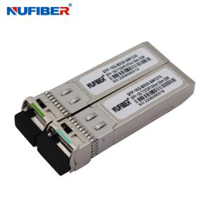 China 10G BIDI WDM SFP Module 1270nm 1330nm 20km LC Compatible With ZTE HUAWAI H3C Cisco on sale