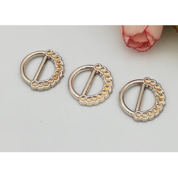 Round Fashion Simple Style Resistant Ladies Shoe Buckles Replacement Customized