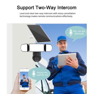 2.4Ghz WiFi Solar Security Camera 6MP Dual Lens 1200 Lumens 120W