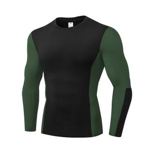 Black Sustainable Men Workout Sweatshirt Outdoor High Elastic Quick Dry