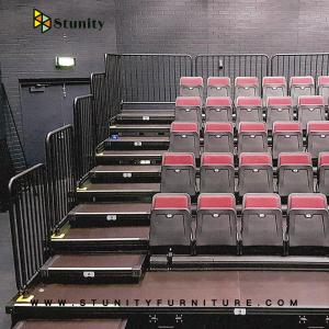 Metal Structural Telescopic Bleacher Seating Retractable Platform